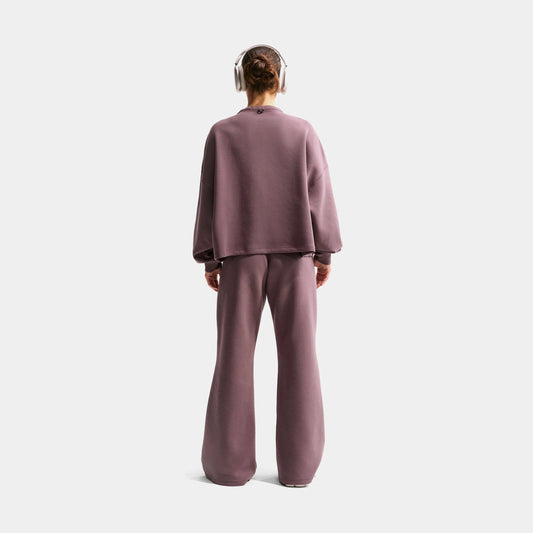 24.7 ImpossiblySoft Dri Fit High Waisted Loose Flared Womens Pants in Tattoo / Burgundy Crush — view 2 of 4