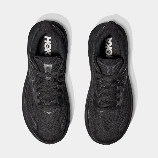 Clifton 10 Womens Running Shoes (Black/Black) — view 2 of 3