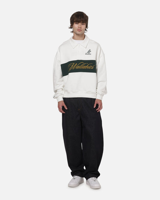 Mitchell & Ness Wallabies Heritage Quarter Zip Crewneck Vintage White — view 2 of 5