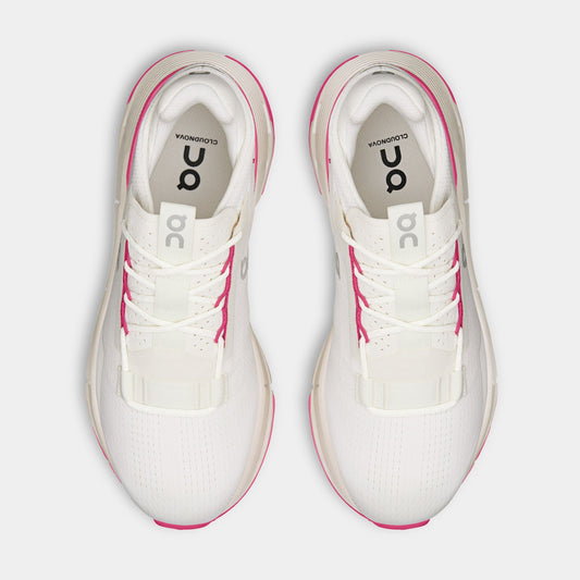 Cloudnova 2 Womens Running Shoes (Beige/Pink) — view 2 of 4