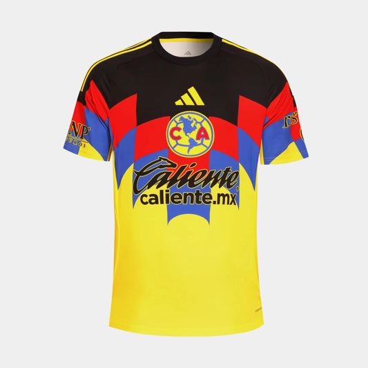 Club America Caliente Home Mens Jersey in Yellow / Black — view 1 of 4