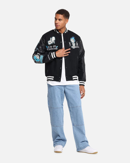 Mitchell & Ness Los Angeles Lakers City Of Champions Varsity Jacket Black — view 3 of 6