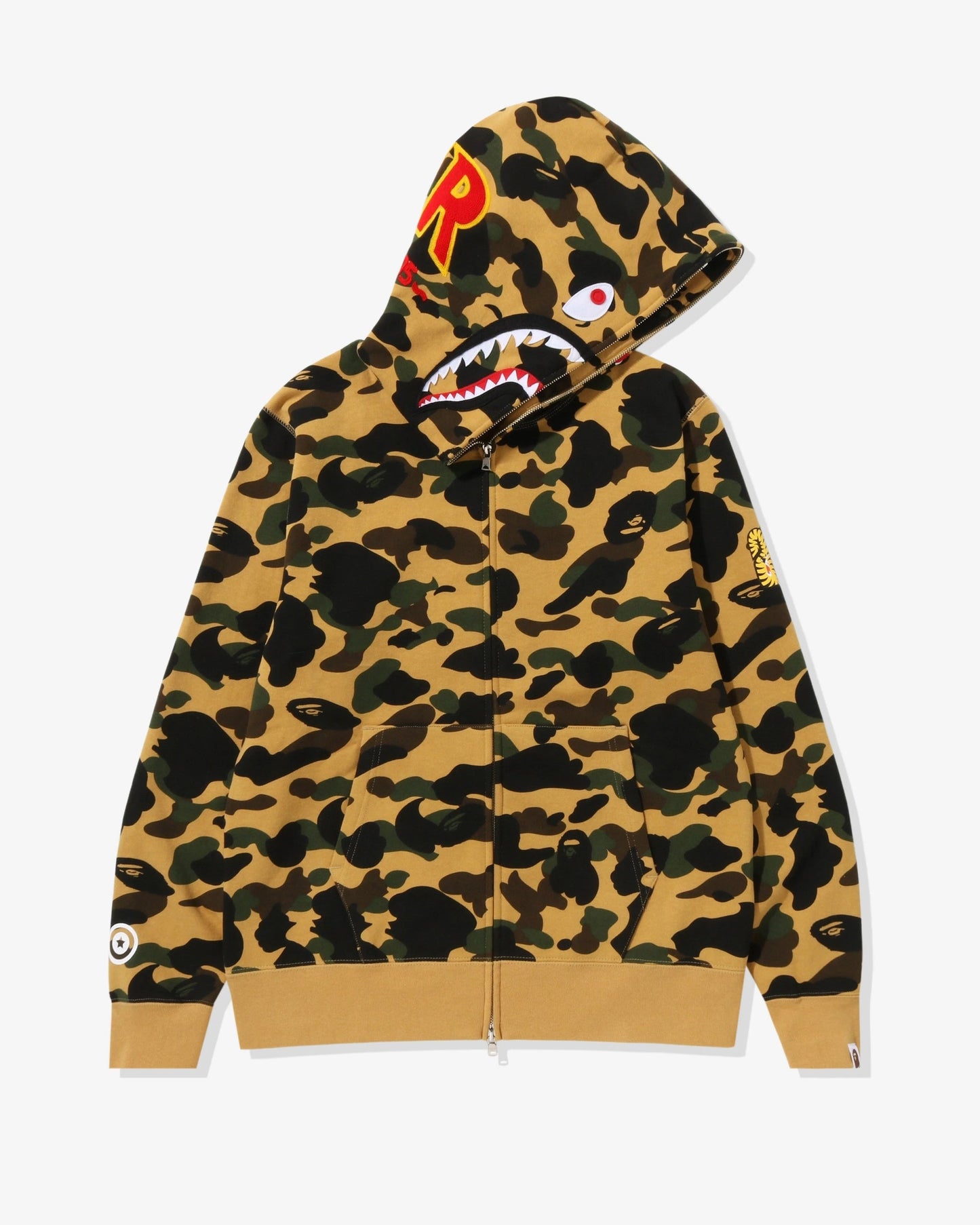 BAPE 1st Camo Shark Full Zip Hoodie - Yellow Camo — view 1 of 4