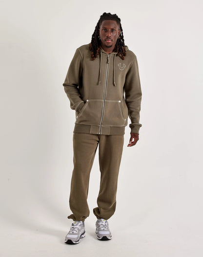 True Religion Big-T Full-Zip Fleece Hoodie — view 4 of 4