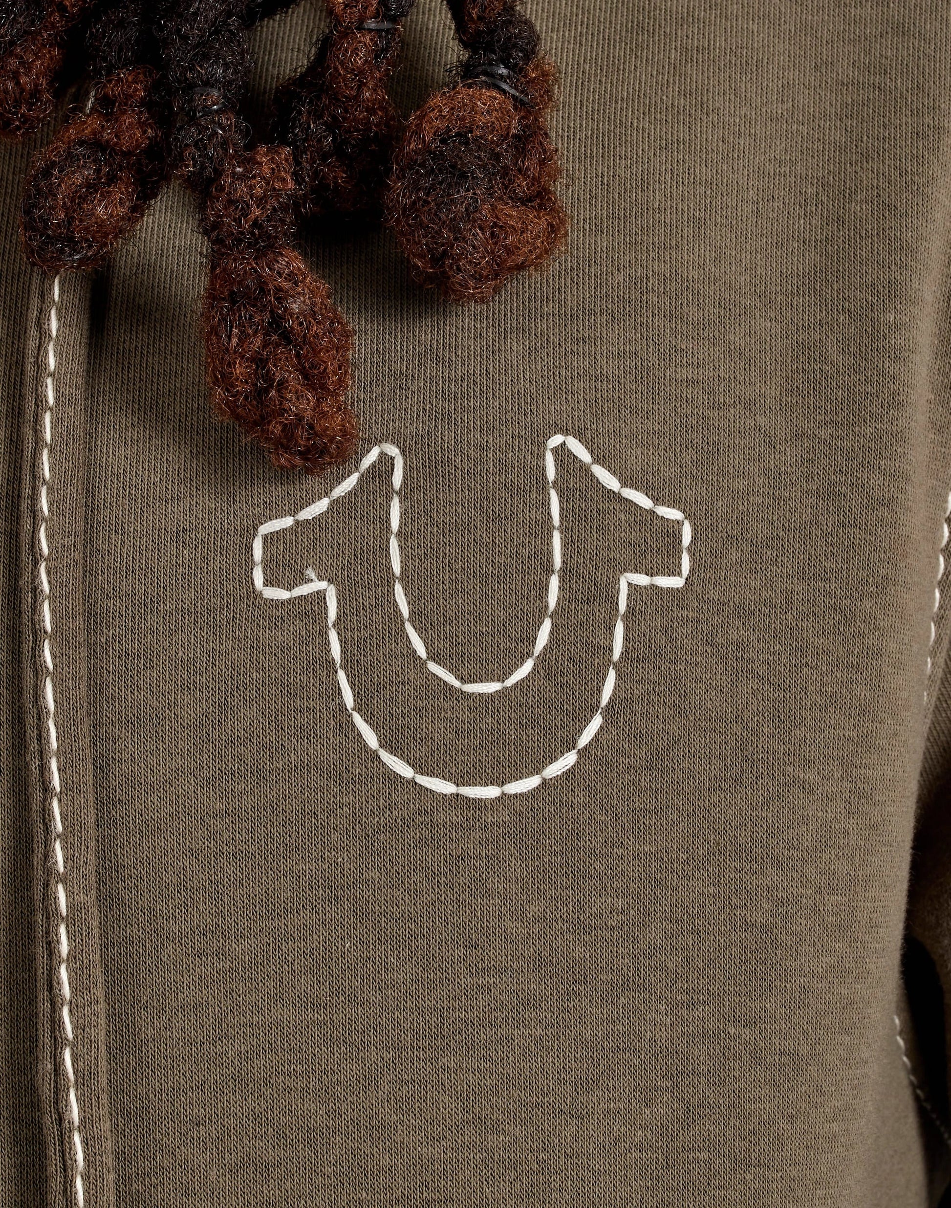 True Religion Big-T Full-Zip Fleece Hoodie — view 3 of 4