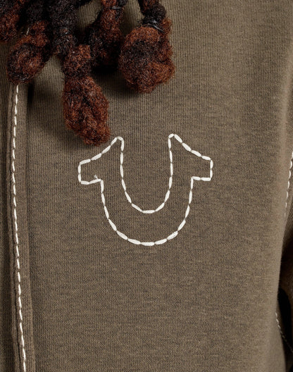 True Religion Big-T Full-Zip Fleece Hoodie — view 3 of 4