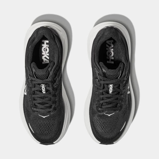 Bondi 9 Womens Running Shoes (Black/White/Black) — view 2 of 3