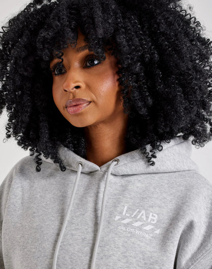 Off-White L/AB Cropped Fleece Hoodie — view 4 of 6