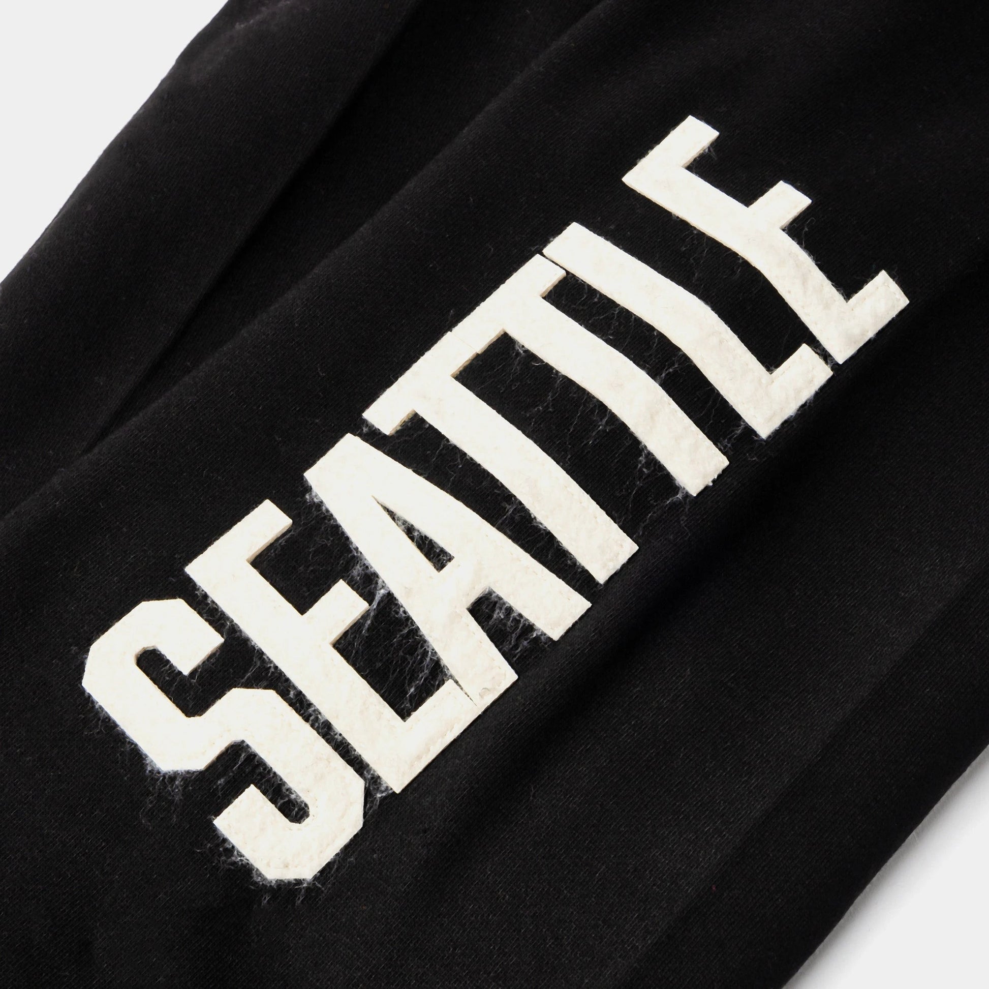 Seattle Seahawks Original Fleece Mens Sweatpants (Black/White) — view 5 of 5