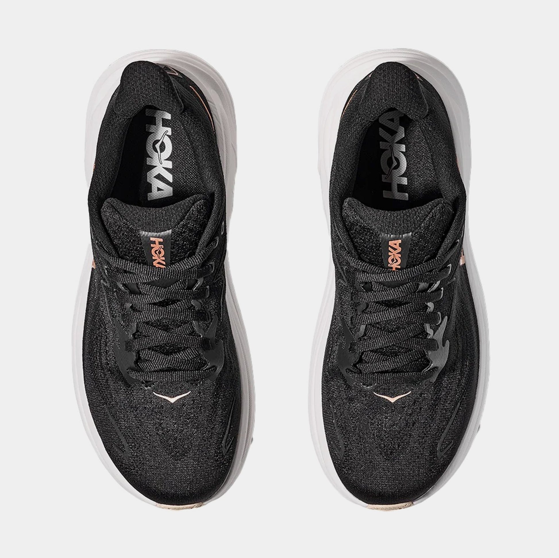 Clifton 10 Womens Running Shoes (Black/Rose Gold) — view 2 of 4