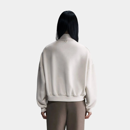 24.7 ImpossiblySoft Dri Fit Oversized Half Zip Womens Jacket in Light Orewood Brown / Light Iron Ore — view 2 of 4