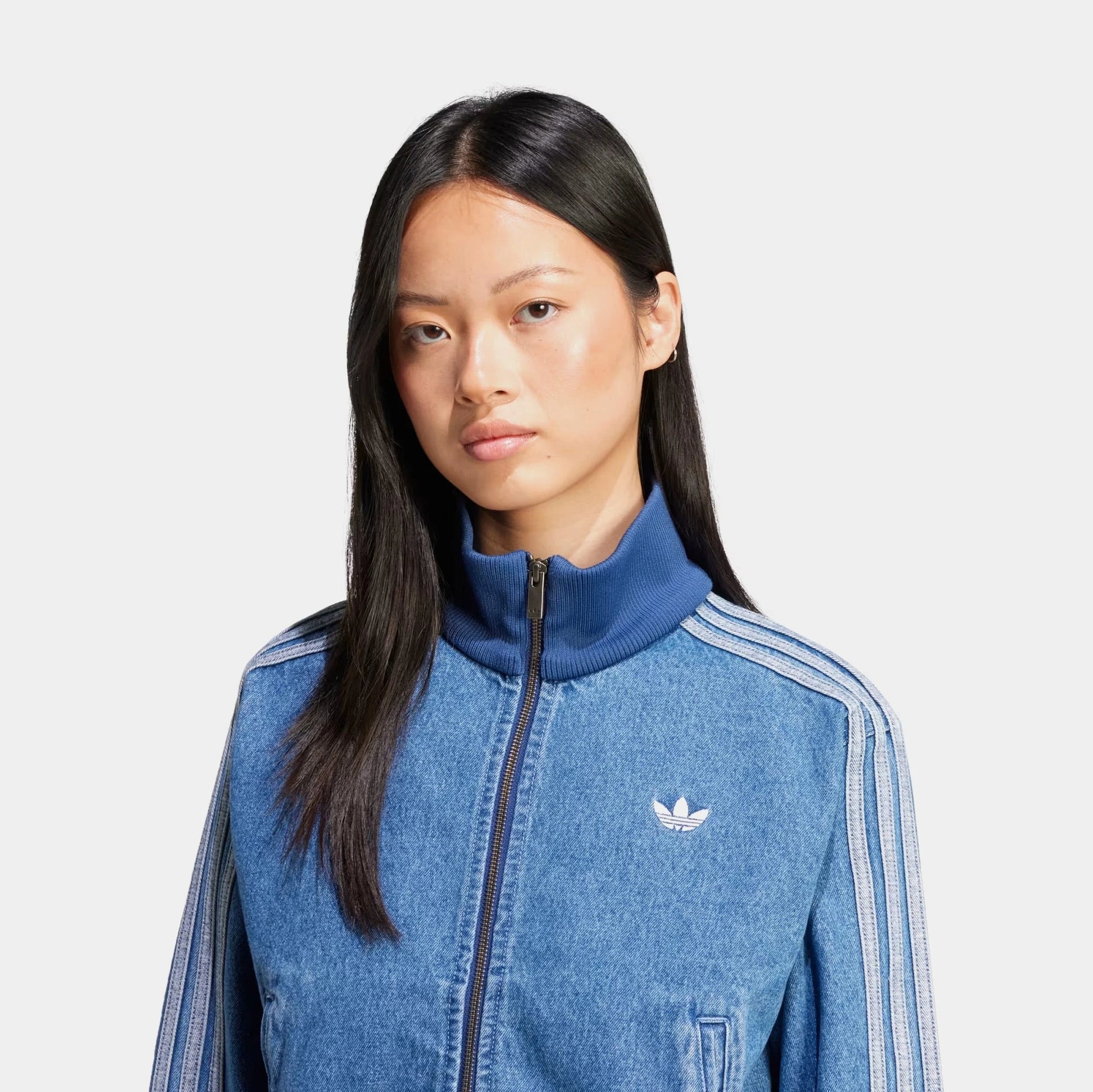Adicolor Denim Track Womens Jacket in Indigo Denim — view 3 of 4