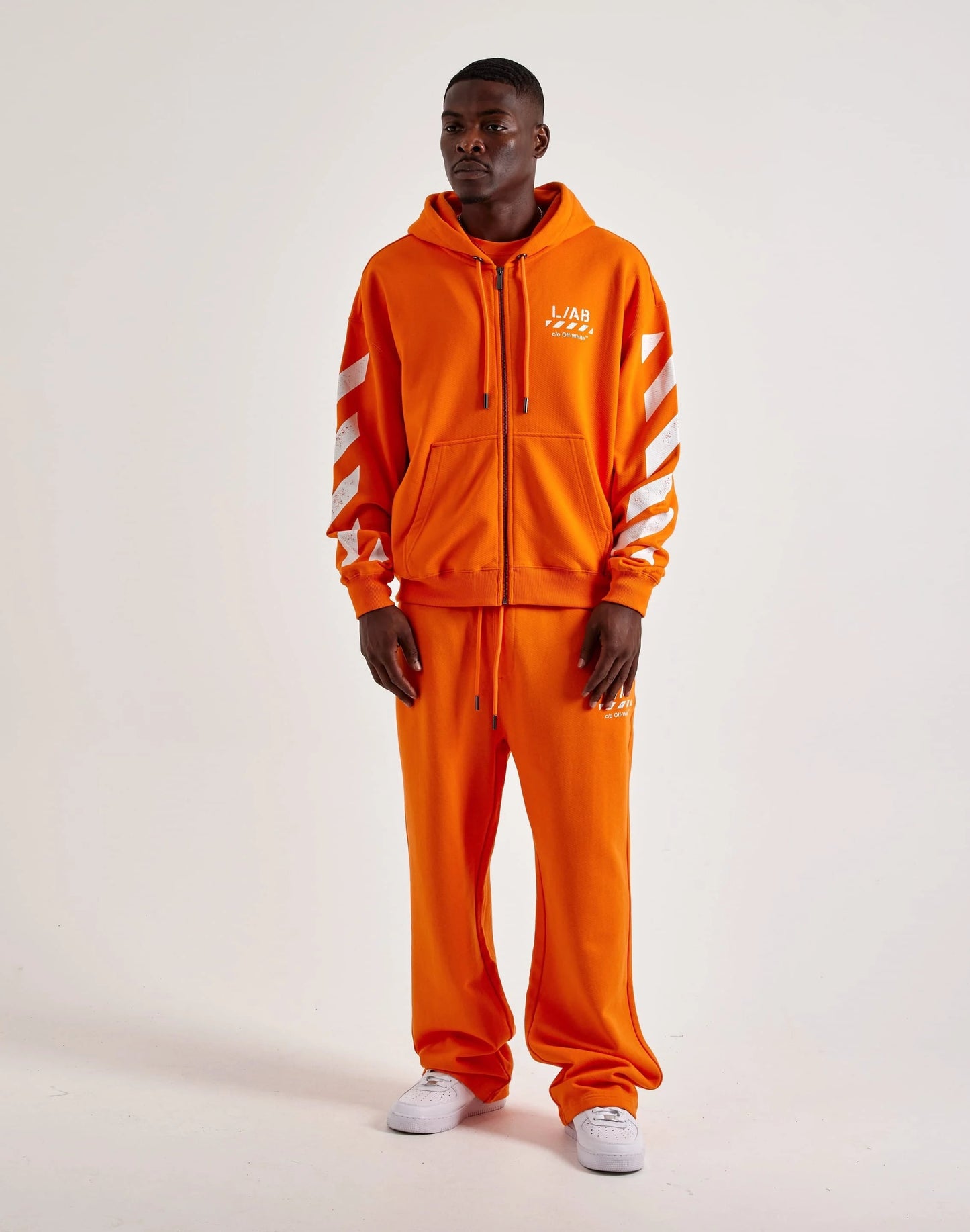 Off-White L/AB Diagonal Full-Zip Fleece Hoodie — view 4 of 4