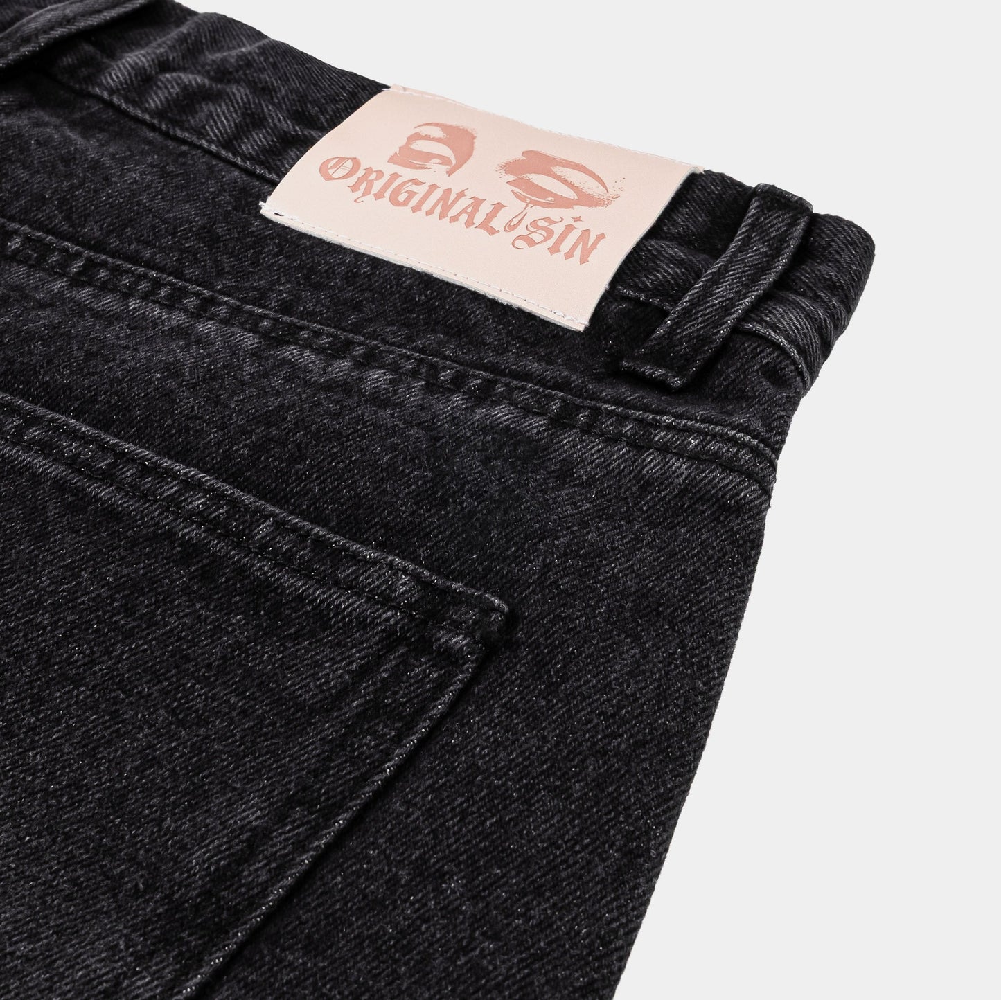 Original Sin God's Favorite Denim Womens Shorts (Black/Silver)