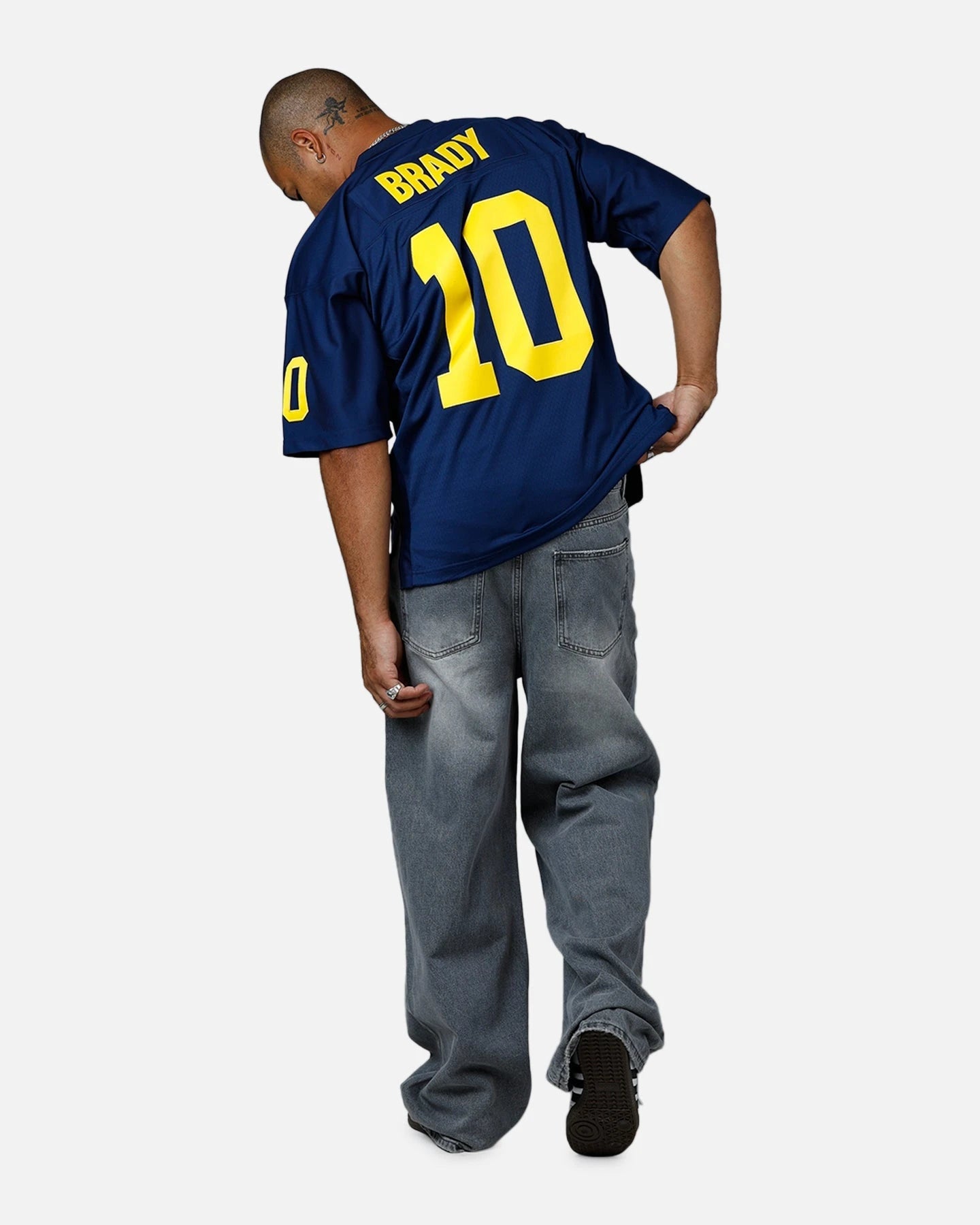 Mitchell & Ness University Of Michigan Wolverines Tom Brady #10 1999 Home Jersey Navy — view 6 of 6