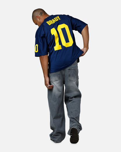 Mitchell & Ness University Of Michigan Wolverines Tom Brady #10 1999 Home Jersey Navy — view 6 of 6