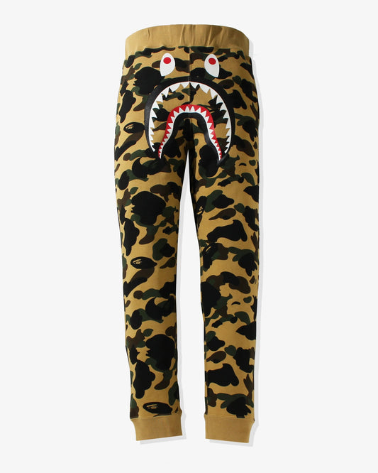 BAPE 1st Camo Shark Slim Fit Sweat Pants - Yellow Camo — view 1 of 4