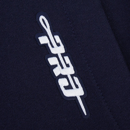 New York Yankees All Pro Fleece Zip Up Mens Hoodie (Navy/White) — view 3 of 4