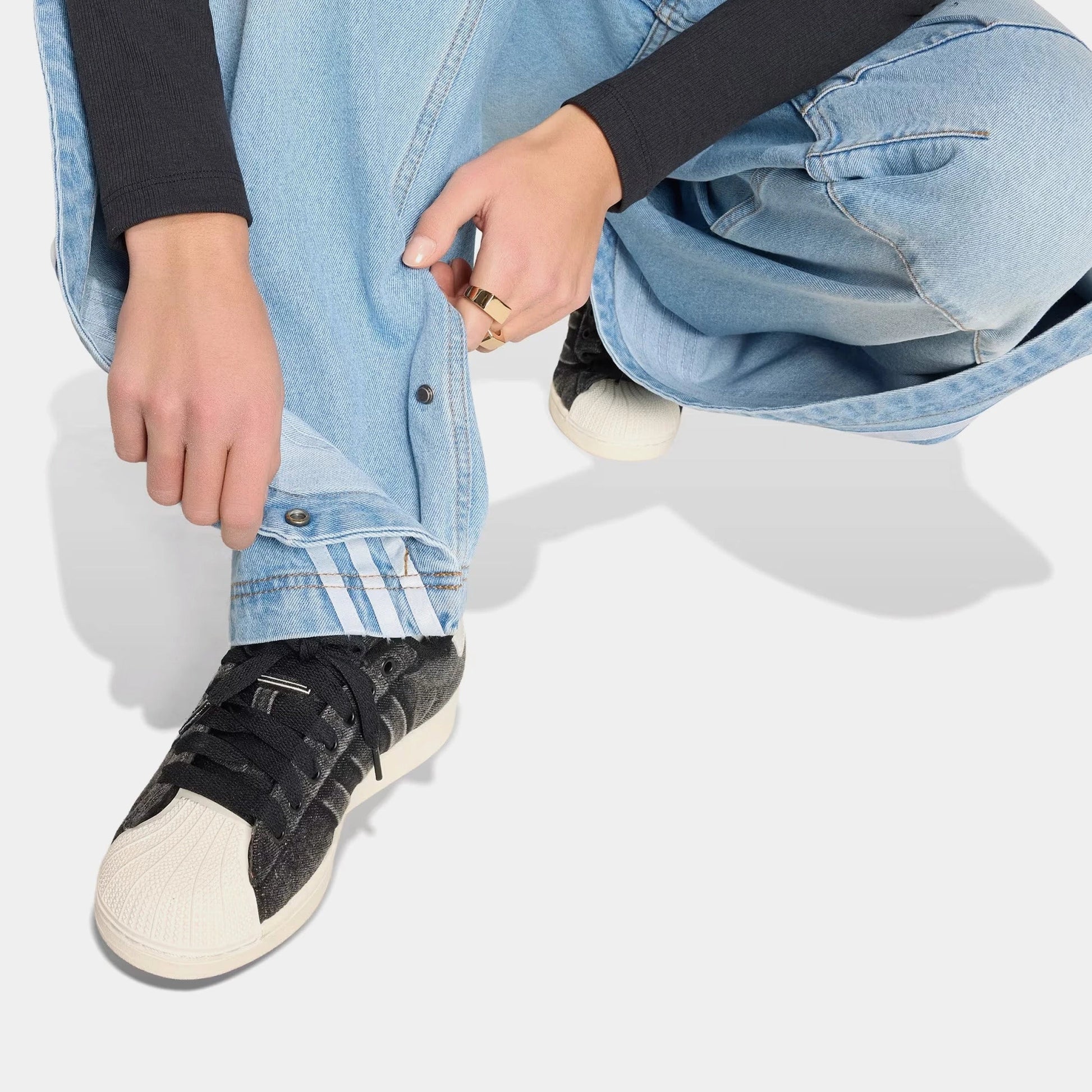 Adilenium 5.0 Banana Overlay Denim Womens Pants (Light Blue) — view 3 of 4