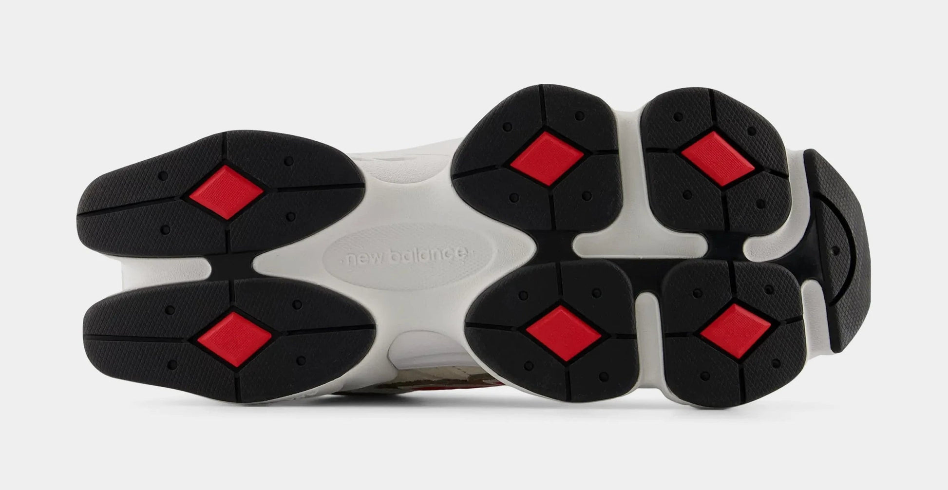 9060 Mens Lifestyle Shoes (Beige/Red) — view 4 of 4