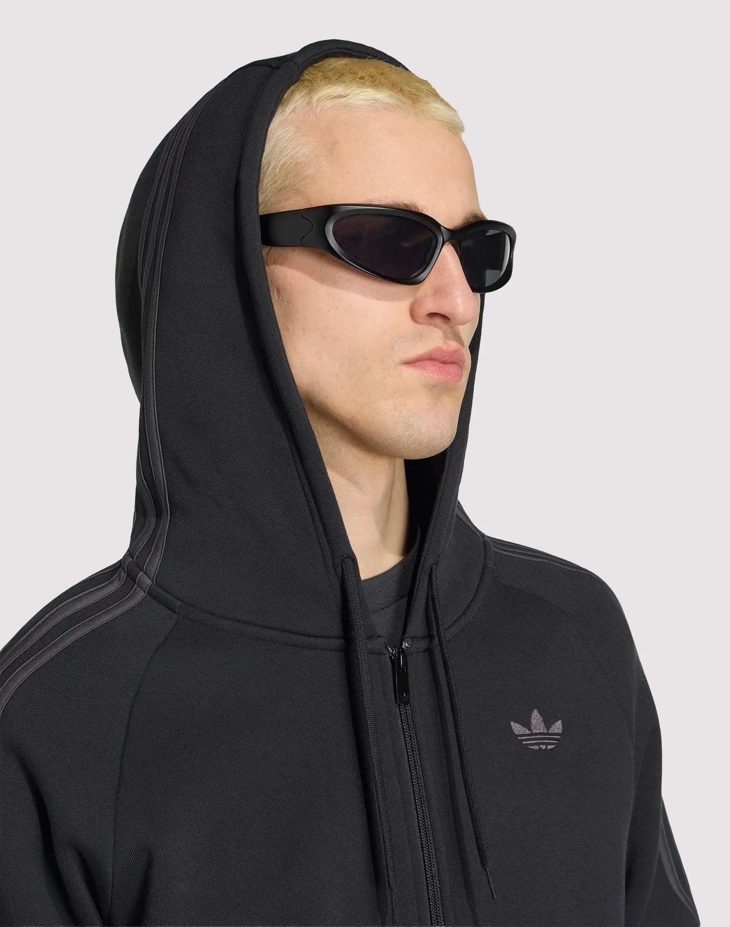 Adidas Adicolor Over The Hood Stripes Fleece Full-Zip Hoodie — view 4 of 4