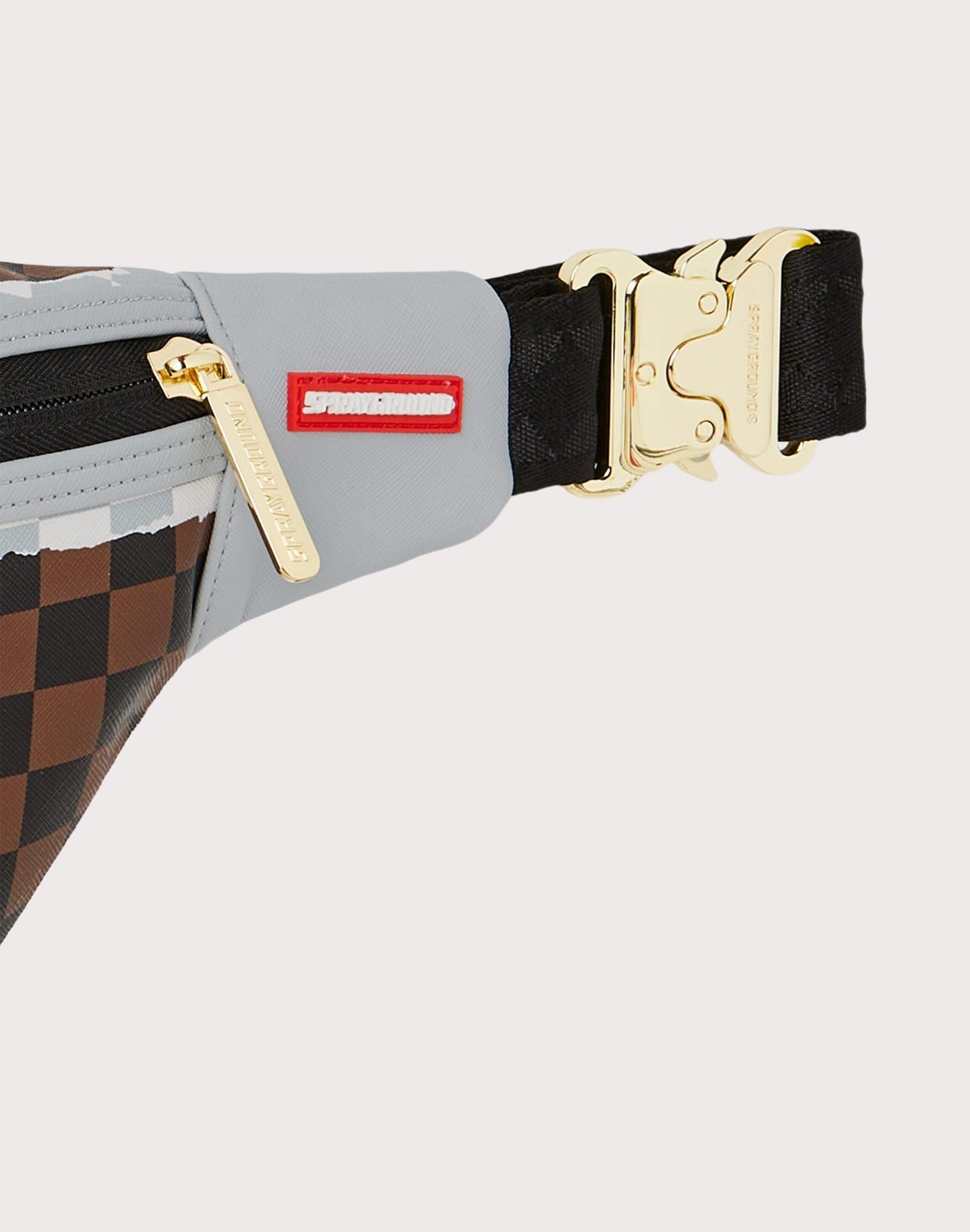 Sprayground Checkered Tear Crossbody Bag