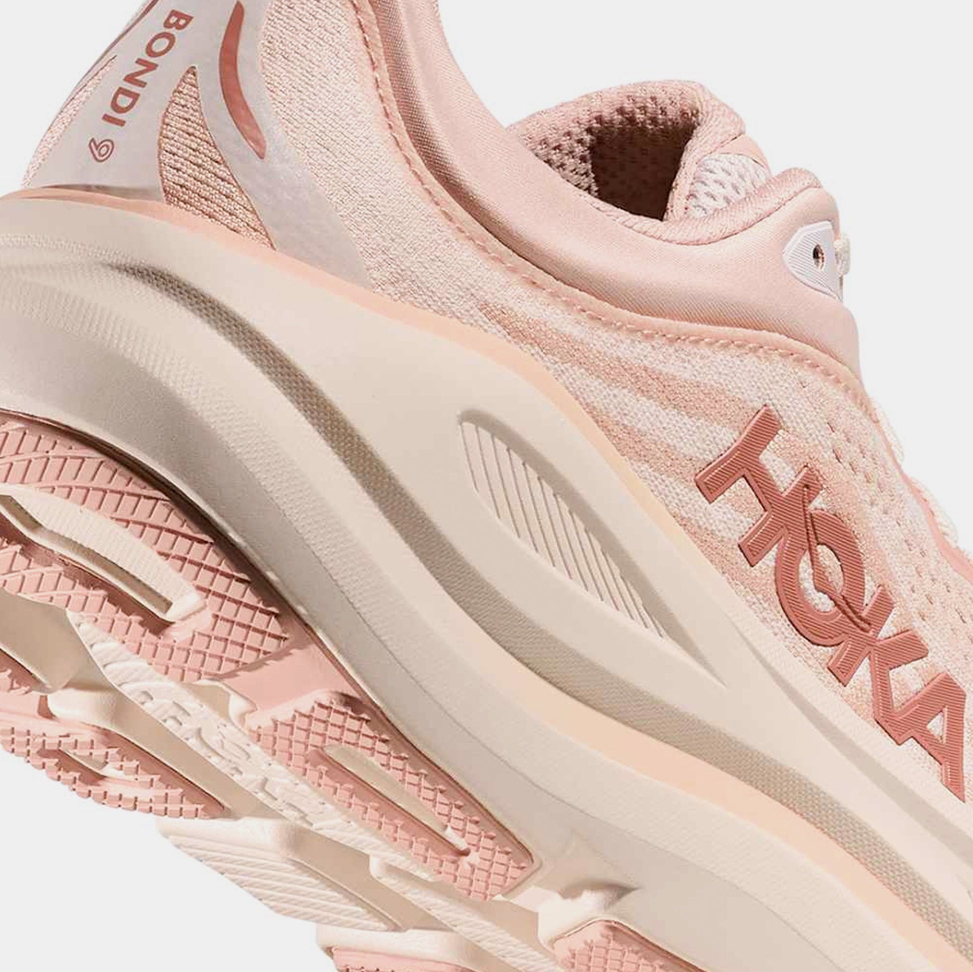 Bondi 9 Womens Running Shoes (Rose Latte/Rose Cream) — view 3 of 3