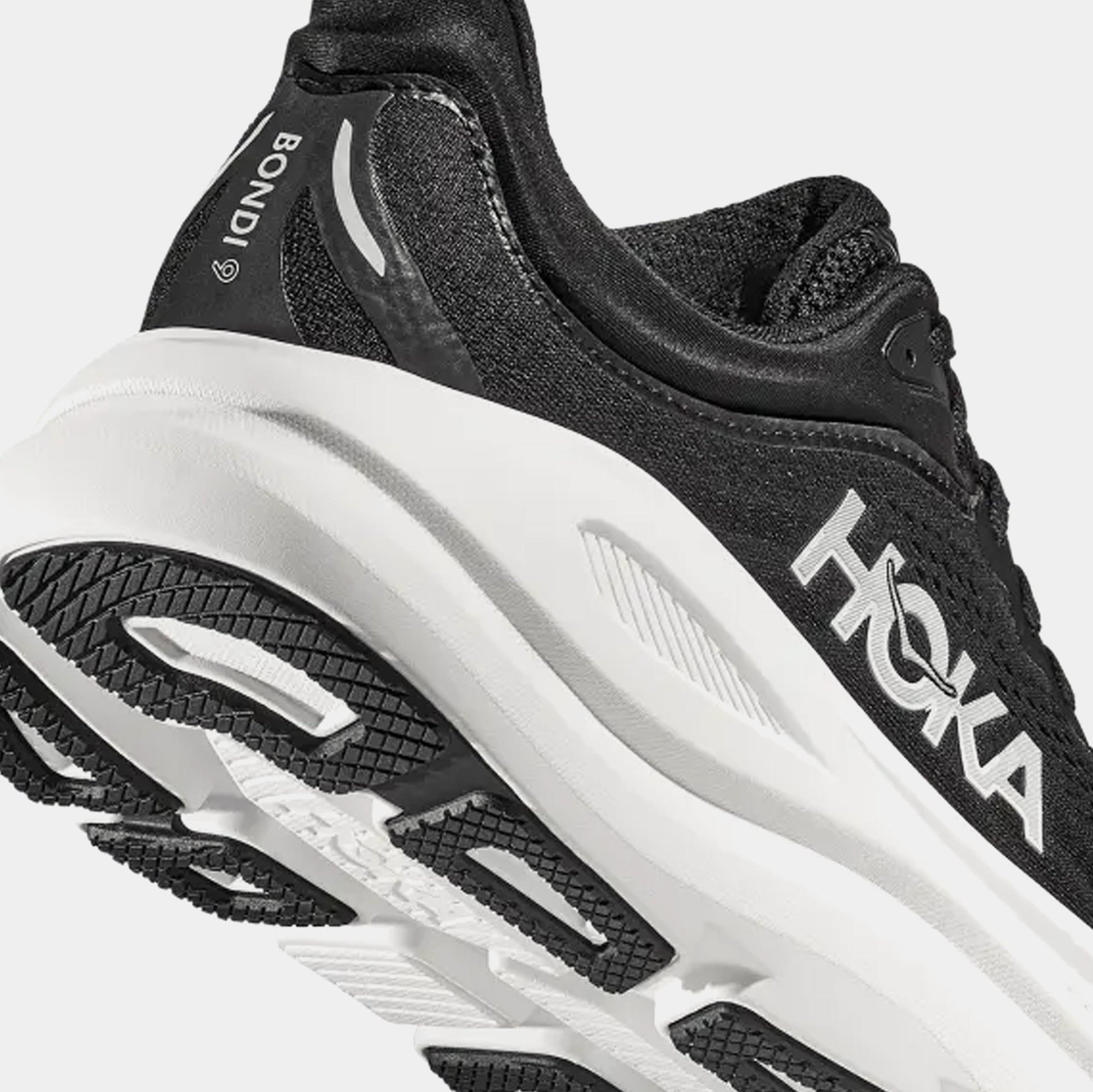 Bondi 9 Womens Running Shoes (Black/White/Black) — view 3 of 3