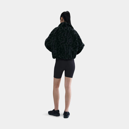 Sportwear High Pile Fleece Womens Jacket in Black / Black / Sail — view 2 of 4