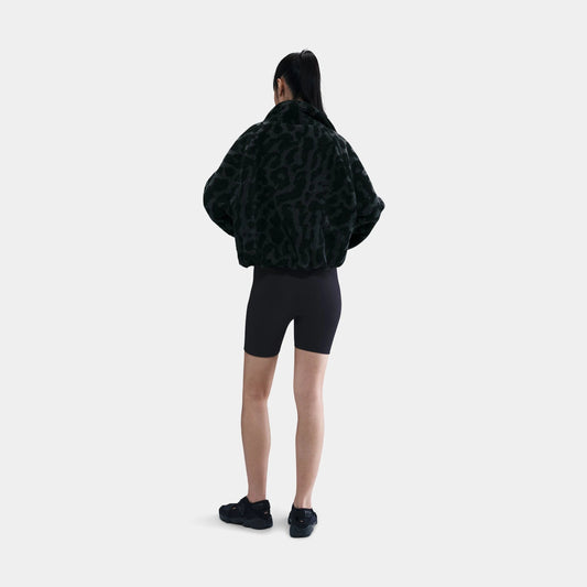 Sportwear High Pile Fleece Womens Jacket in Black / Black / Sail — view 2 of 4