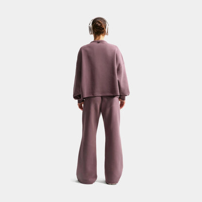24.7 ImpossiblySoft Dri Fit High Waisted Loose Flared Womens Pants in Tattoo / Burgundy Crush — view 2 of 4