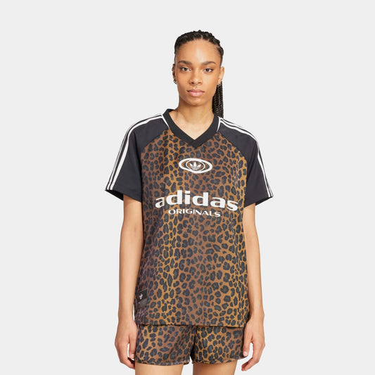 adidas Originals Leopard Football Womens Jersey (Multi Color/Bronze Strata)