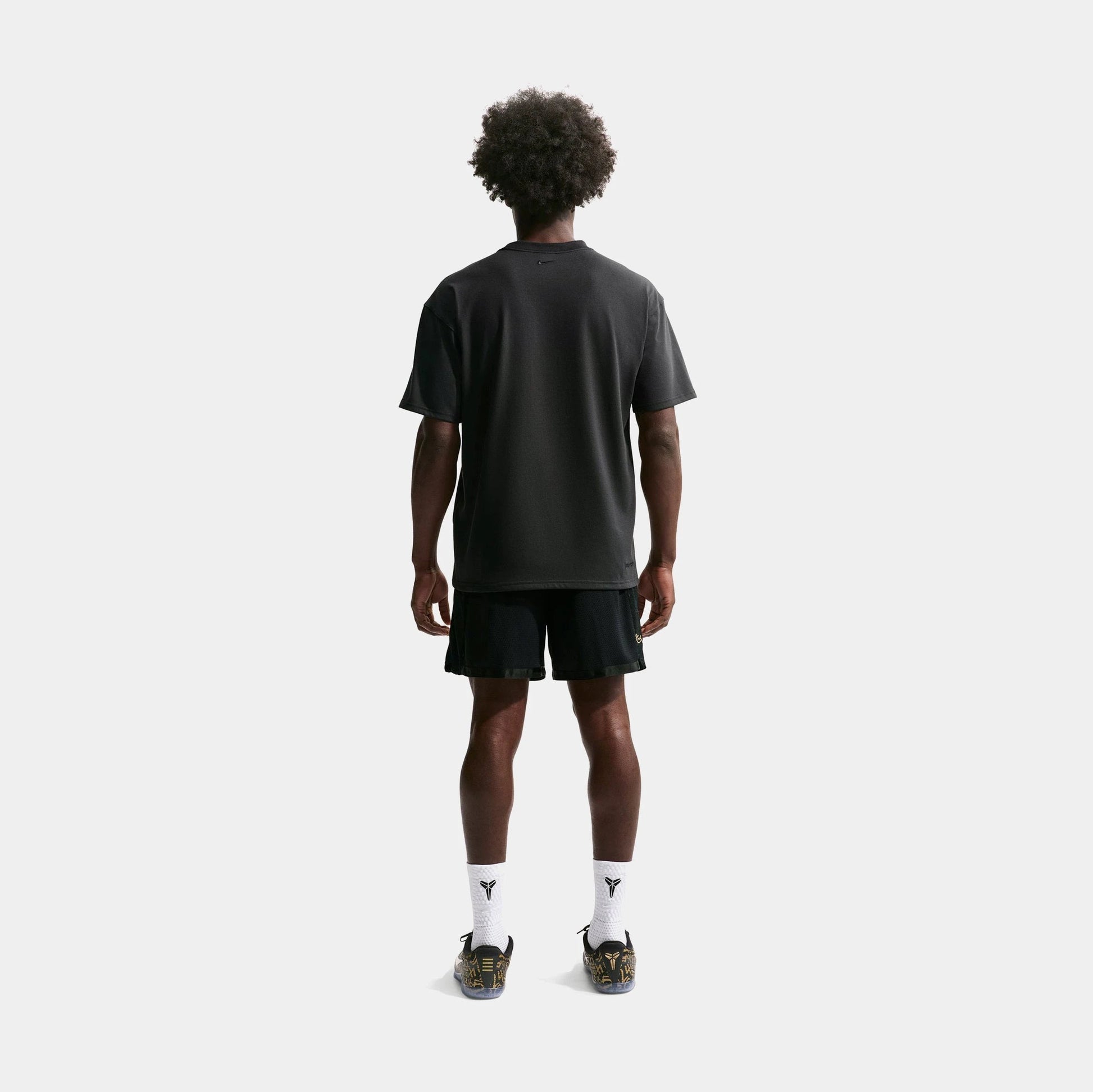 Kobe Basketball Mens Shorts in Black / Metallic Gold — view 2 of 4