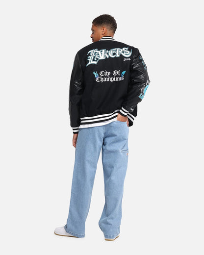 Mitchell & Ness Los Angeles Lakers City Of Champions Varsity Jacket Black — view 4 of 6