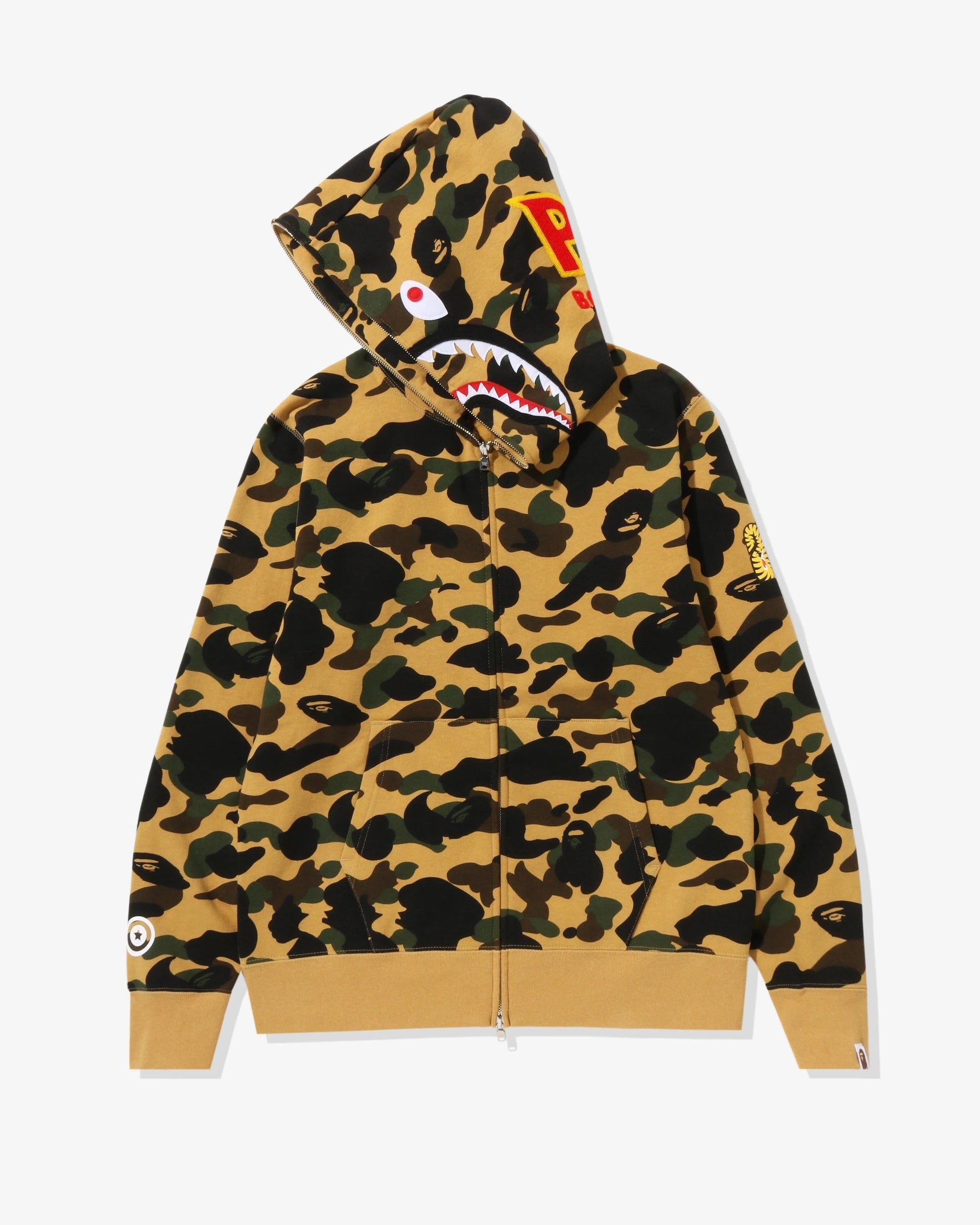 BAPE 1st Camo Shark Full Zip Hoodie - Yellow Camo — view 2 of 4