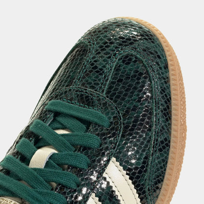 Samba OG Faux Snakeskin in Black / Cream White / Collegiate Green — view 3 of 4