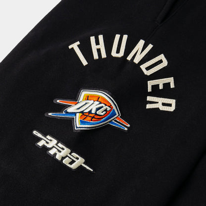 Oklahoma City Thunder Original Fleece Mens Sweatpants (Black/White) — view 3 of 4
