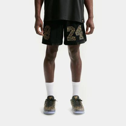 Kobe Basketball Mens Shorts in Black / Metallic Gold — view 1 of 4