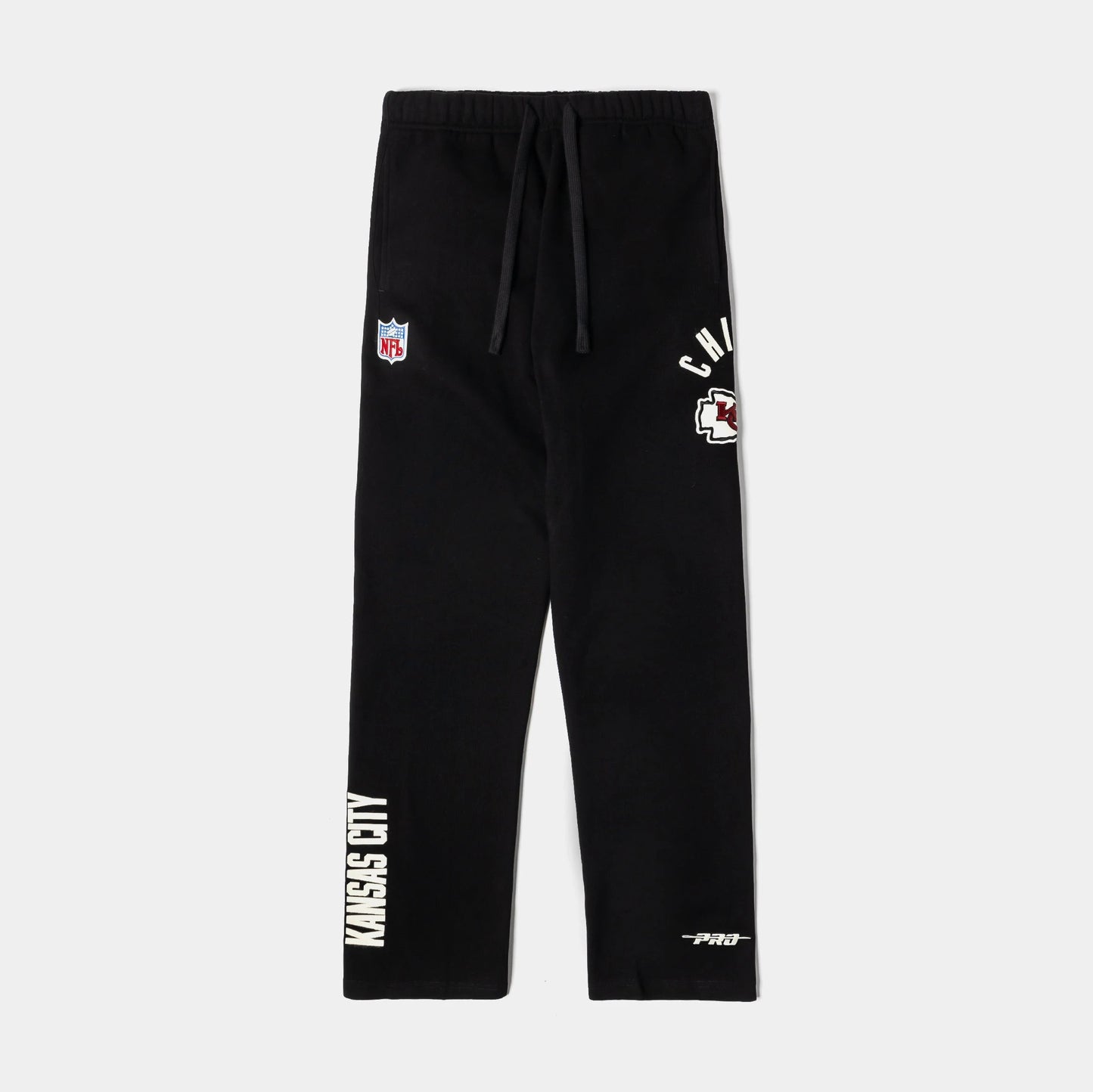 Kansas City Chiefs Original Fleece Mens Sweatpants (Black/White) — view 1 of 4