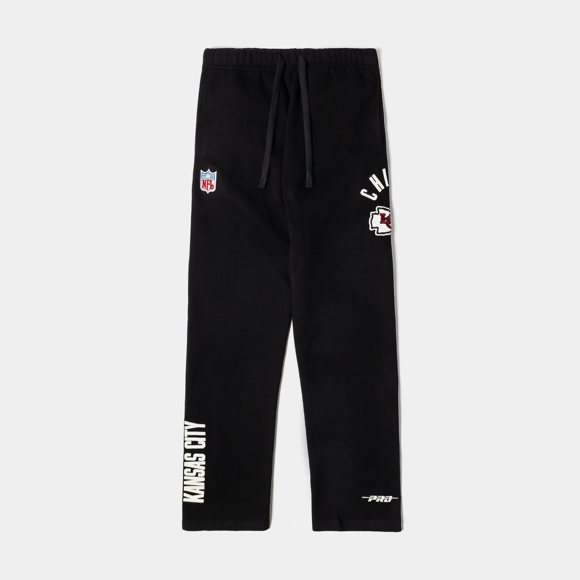 Kansas City Chiefs Original Fleece Mens Sweatpants (Black/White) — view 1 of 4