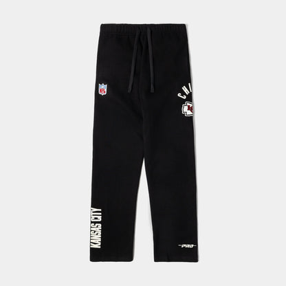 Kansas City Chiefs Original Fleece Mens Sweatpants (Black/White) — view 1 of 4