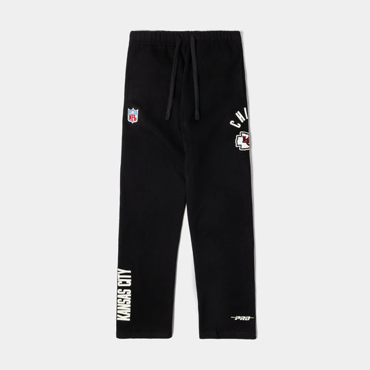 Kansas City Chiefs Original Fleece Mens Sweatpants (Black/White) — view 1 of 4