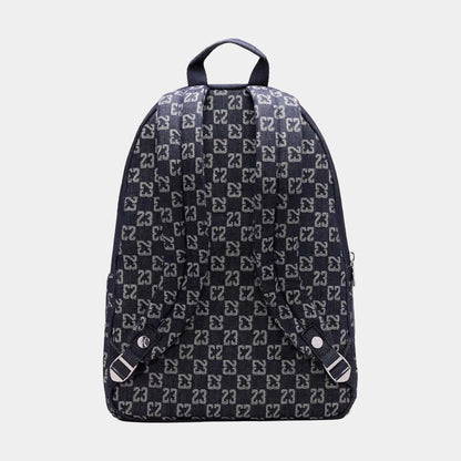 Monogram Mens Backpack (Indigo Blue) — view 2 of 4
