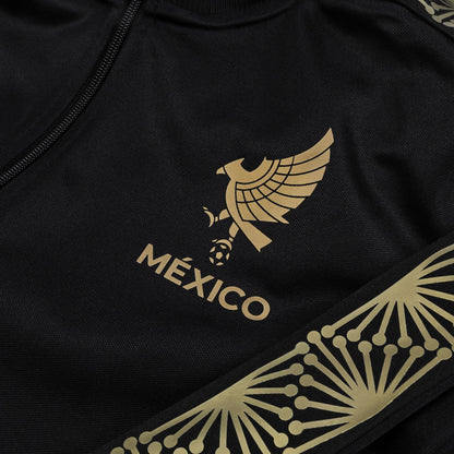 Mexico National Knit Track Mens Jacket (Black/Gold) — view 4 of 5