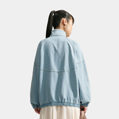 Windrunner Oversized Denim Womens Jacket in Light Armoury Blue / Work Blue — view 2 of 4