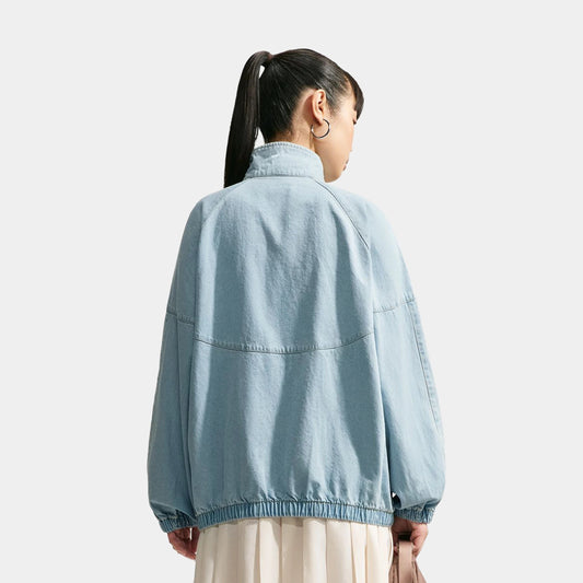 Windrunner Oversized Denim Womens Jacket in Light Armoury Blue / Work Blue — view 2 of 4