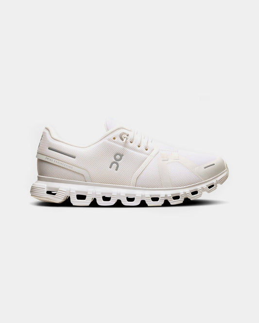 Cloud 6 Womens Running Shoes (White/White) — view 1 of 3