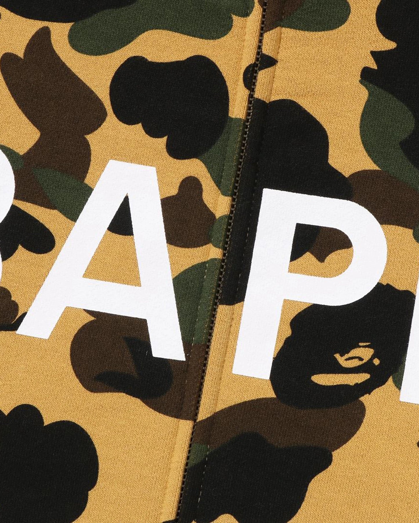 BAPE 1st Camo Balaclava Full Zip Hoodie - Yellow Camo — view 3 of 3