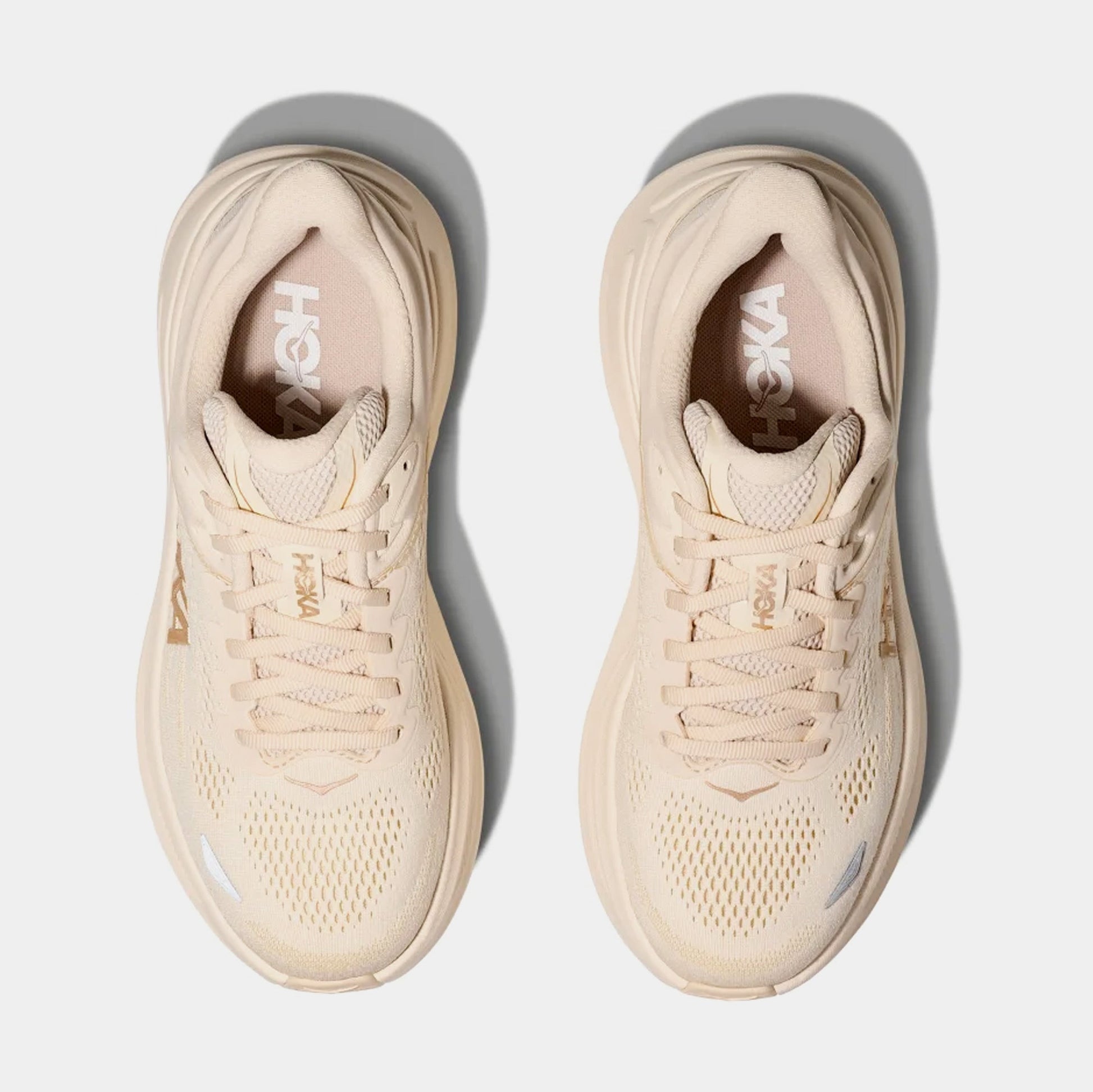 Bondi 9 Womens Running Shoes (Vanilla/Birch) — view 2 of 3