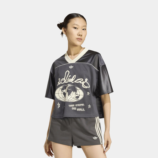 adidas Originals Cropped Soccer Womens Jersey (Utility Black)